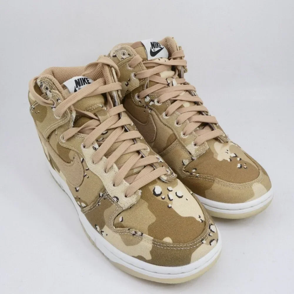 Nike Women's Size US 5.5 Dunk High Desert Camo DX2314-200 Rare Canvas Sneakers